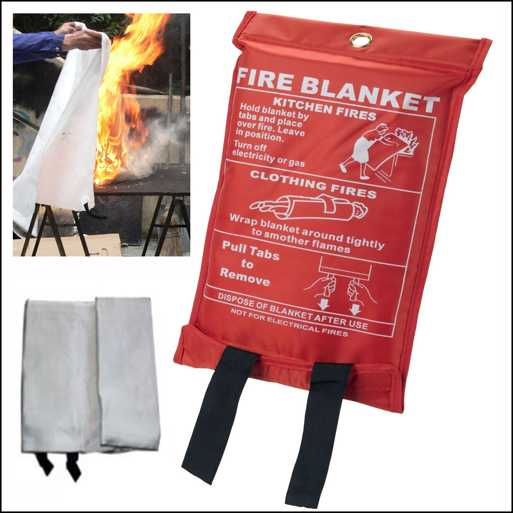 FIRE BLANKET EXTINGUISHER WALL KITCHEN HOME KITCHEN HEAVY DUTY QUICK   FIRE BLANKET 